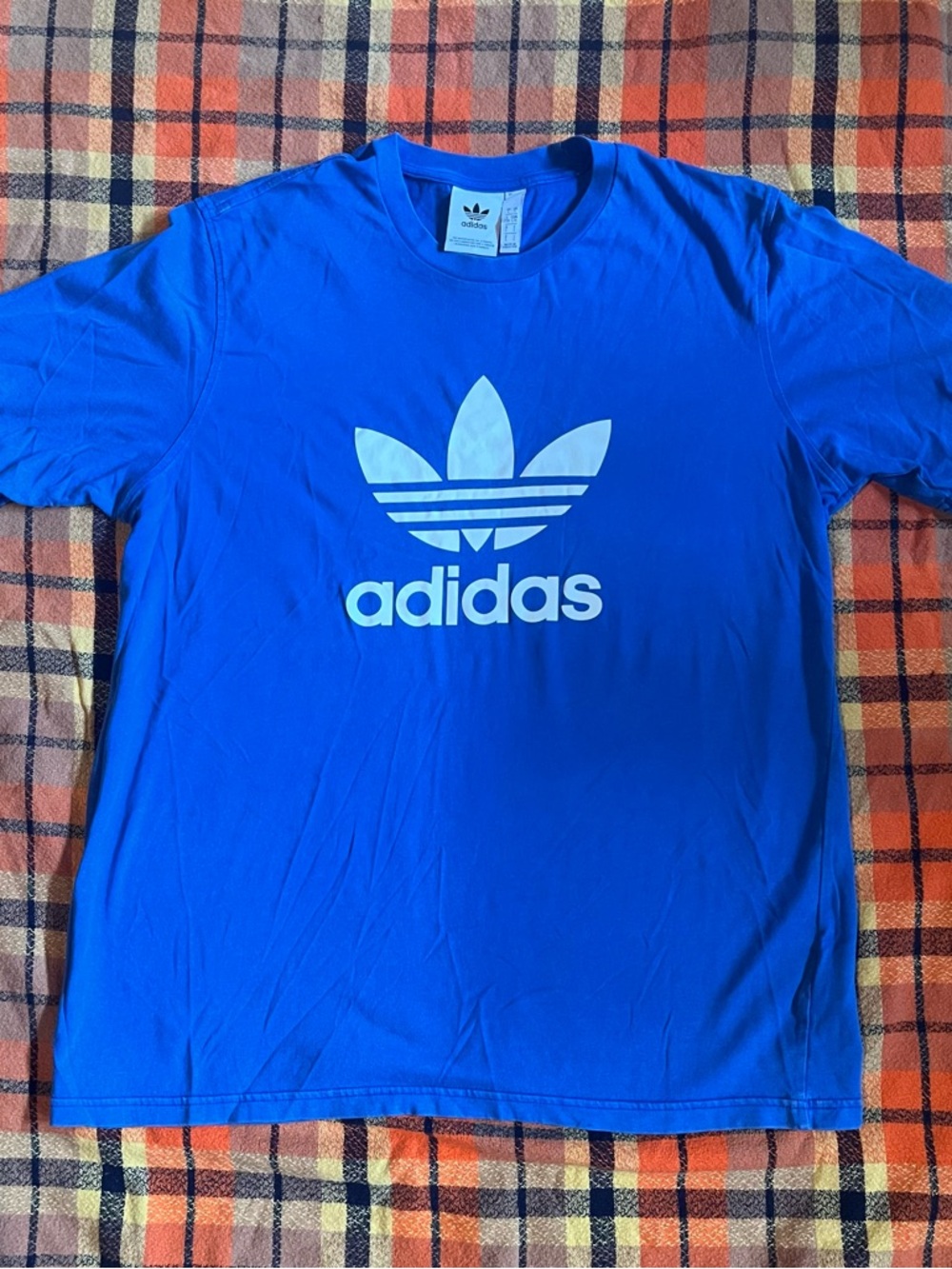 Adidas Royal Blue Trefoil Logo T-Shirt, Men’s Size Large